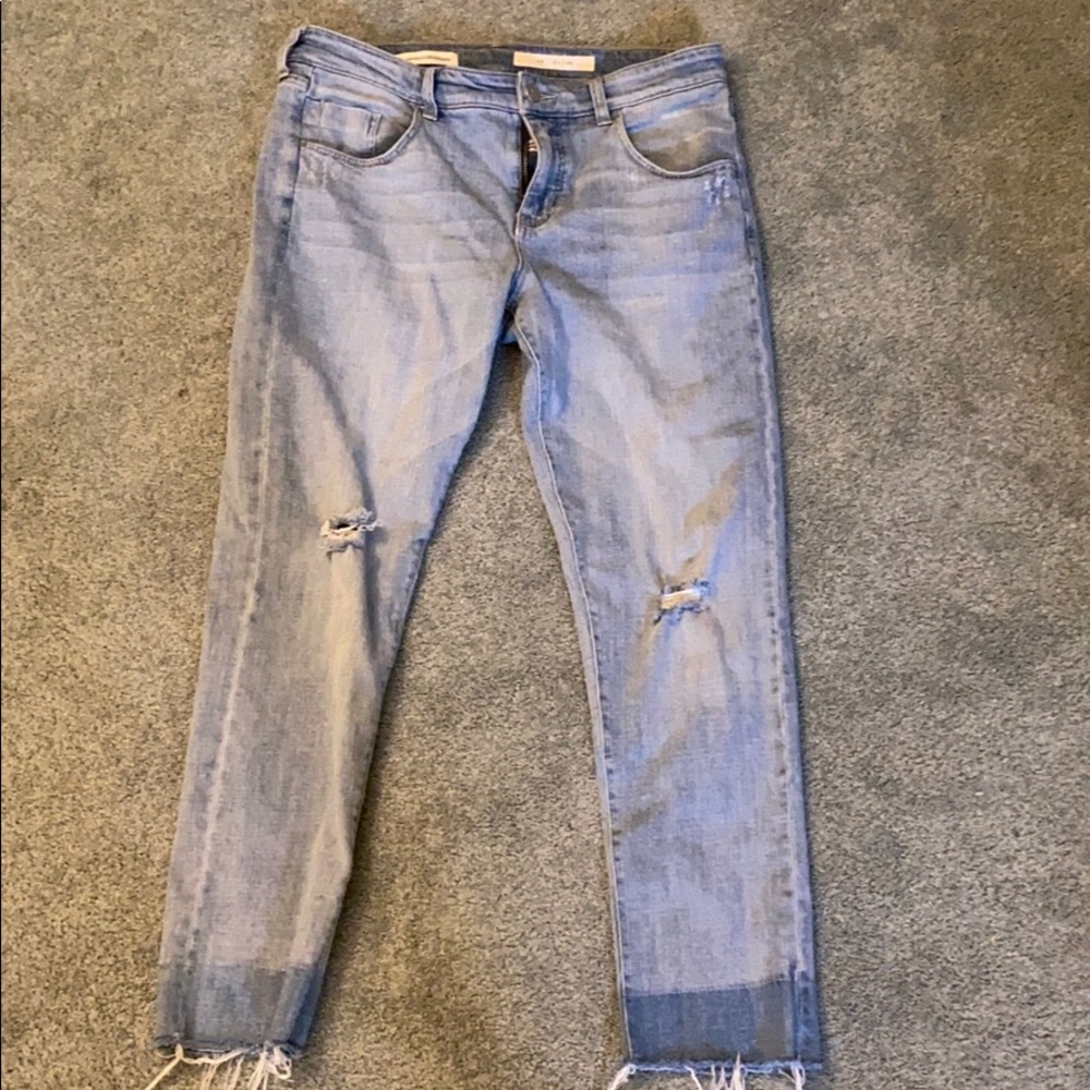 Pilcro & The Letterpress// Distressed EM Jeans